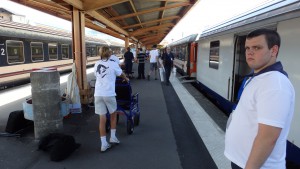 En gare de Lourdes, pour le retour !